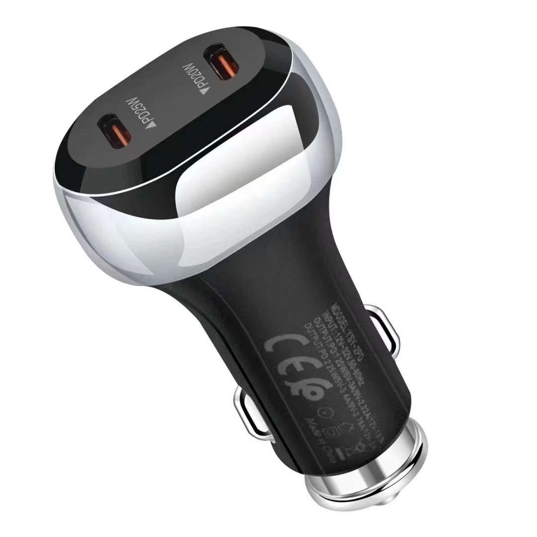 Dual PD car charger 50w pd 3.0 qc3.0 type c fast car charger adapter for phone Dual PD car charger 50w pd 3.0 qc3.0 type c fast car charger adapter for phone